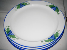 4 Dansk Provence Harvest Dinner Plate Grape Design Japan Excellent - $131.99