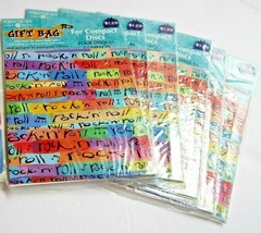 Forget Me Not Gift Bags For Compact Discs American Greetings Rock &#39;N&#39; Roll - $9.75