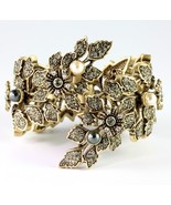 Heidi Daus Blossoming Beauty Floral Design Bangle Bracelet  6-3/4&quot; Long - $140.76
