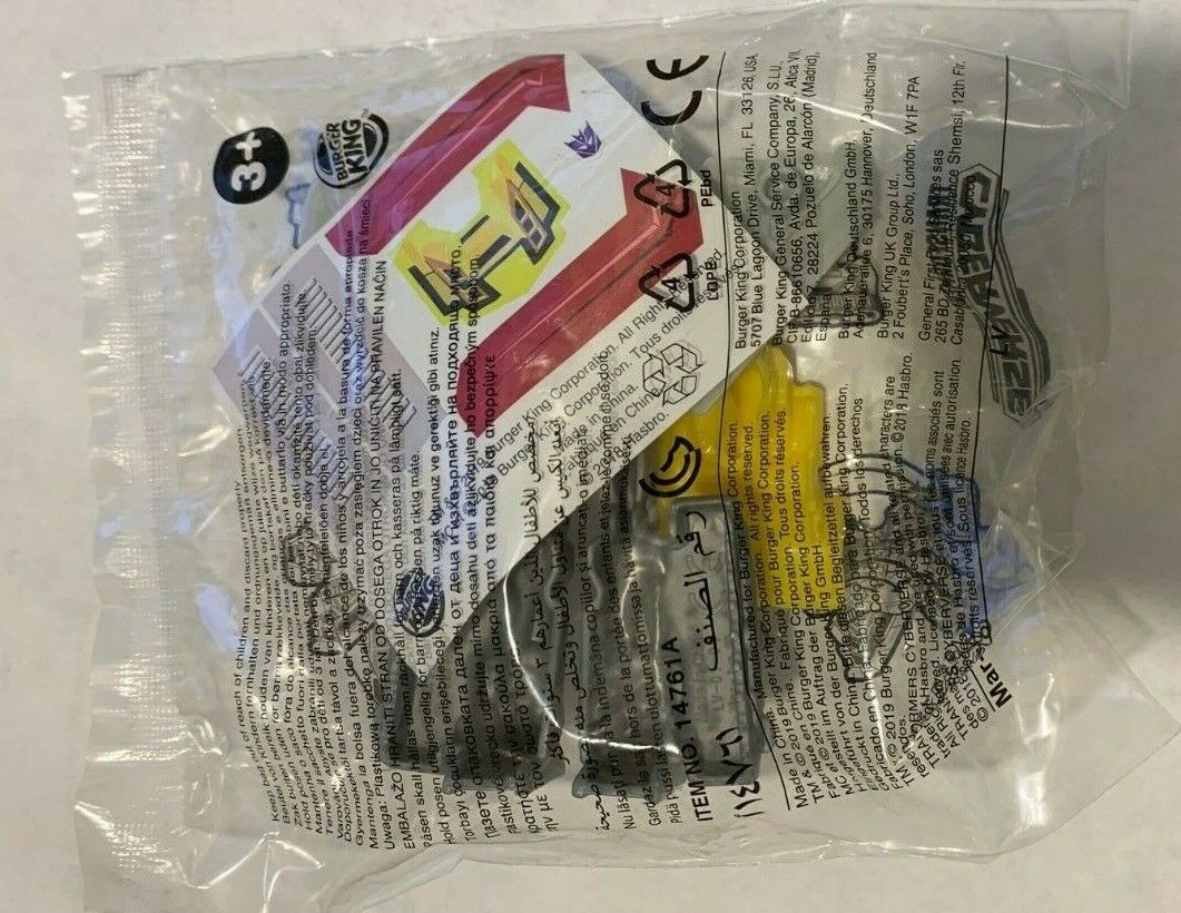 New 2019 Burger King Kids Meal Toy TRANSFORMERS CYBERVERSE Bumblebee Fast Food