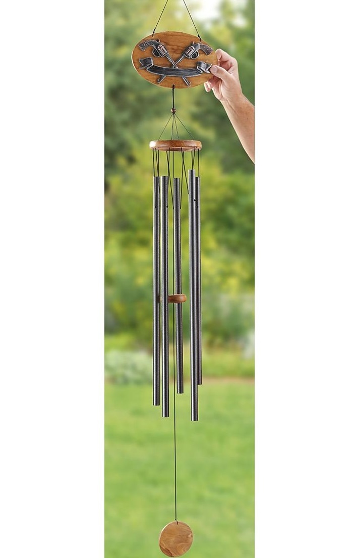 Western Cowboy Theme Wind Chimes Yard Garden 1 Of 5