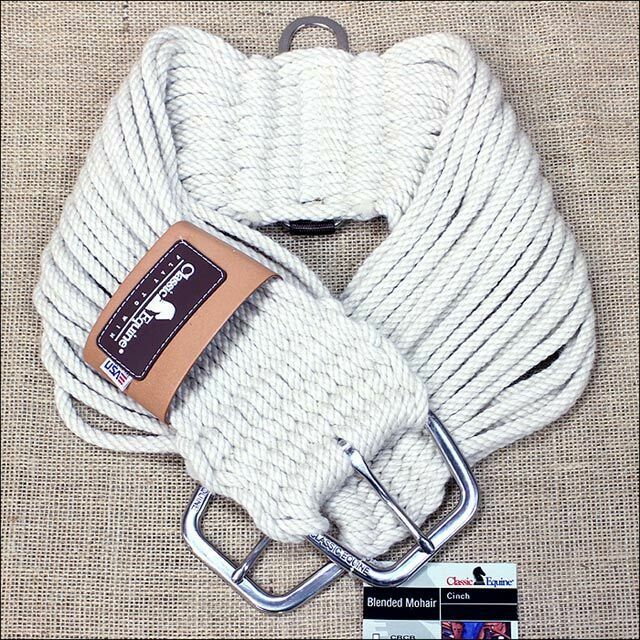 Classic Equine Alpaca Horse Mohair Straight Cinch Girth W/ Roller