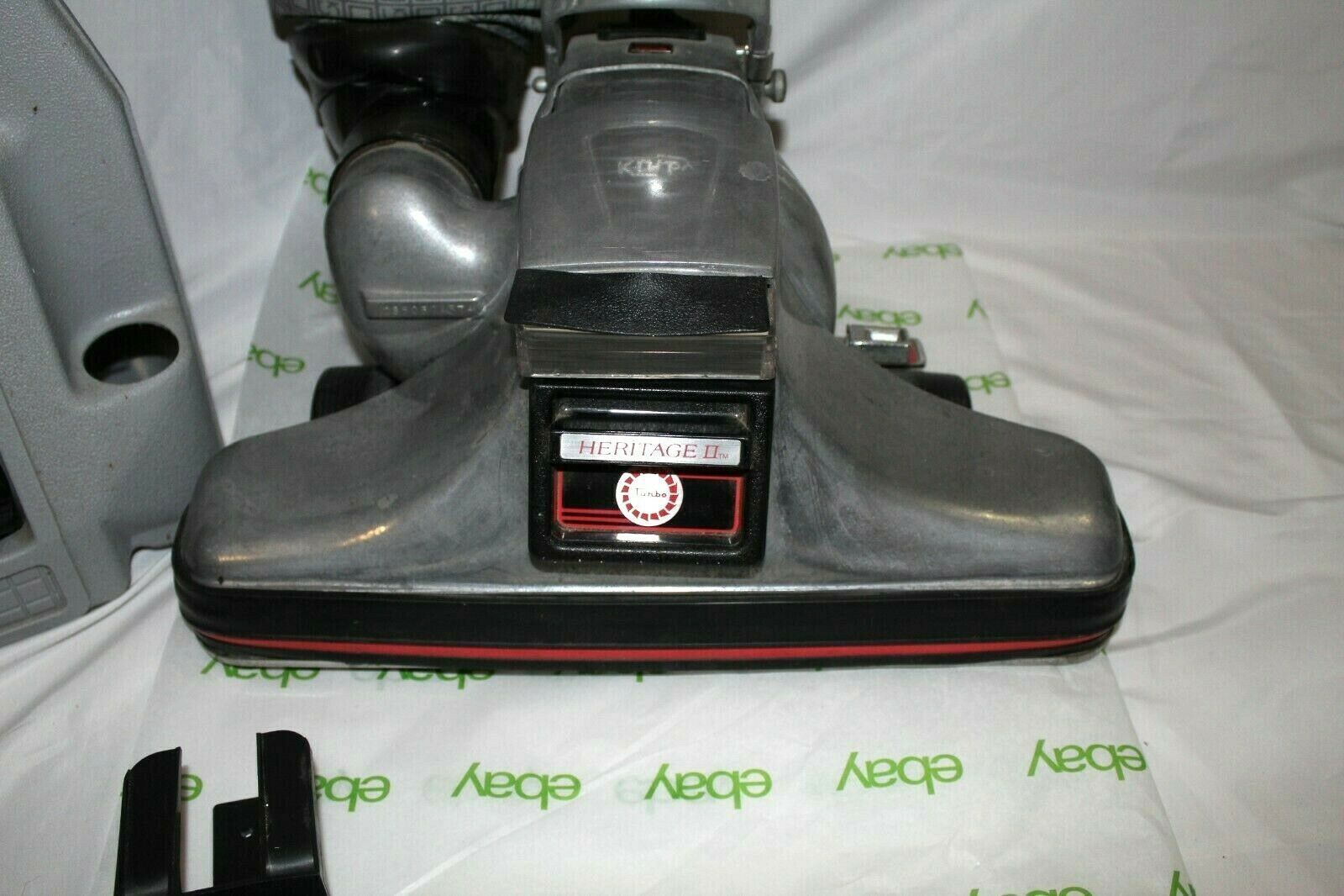 VINTAGE 1984 KIRBY HERITAGE II VACUUM CLEANER W/ VARIOUS ATTACHMENTS