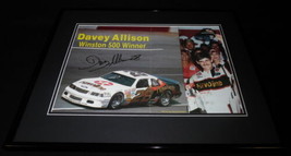 Davey Allison Signed Framed 16x20 Winston 500 Poster Display JSA image 1