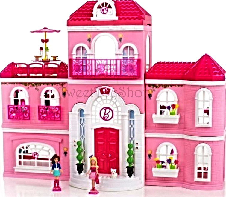 Barbie Mega Bloks Fab Luxury Mansion Build and Style Building Blocks ...