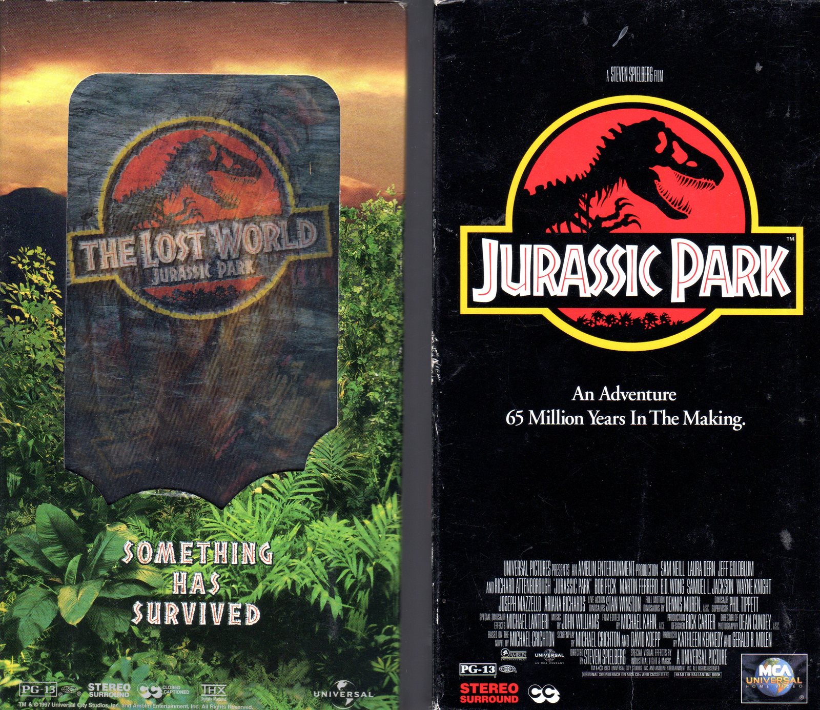Jurassic Park & The Lost World Jurassic Park (2 VHS movies Tapes) VHS
