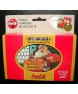 Coca-Cola Playing Cards 1998 Sundblom Santa Claus Nostalgia Tin Two Seal... - $6.99