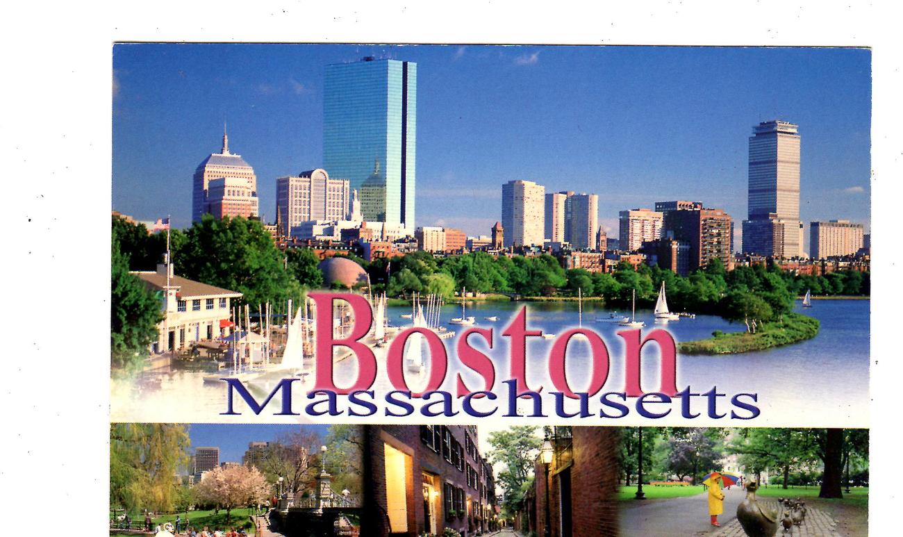 PostCard Boston Massachusetts 1990's Massachusetts