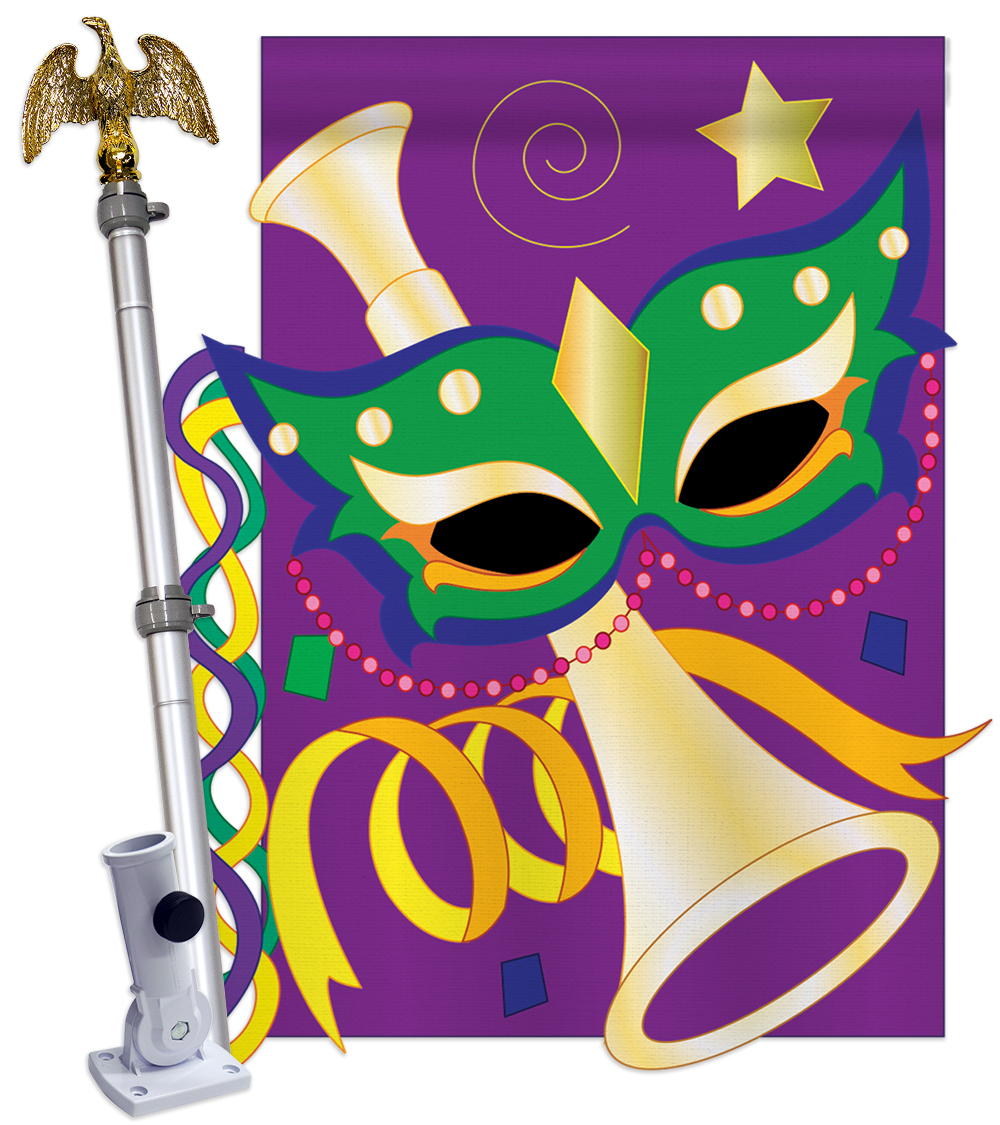 mardi gras house flag