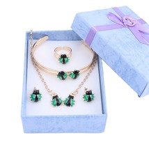 Gold-Color Kids Jewelry Sets  Pendant Necklace Bangle Bracelet Ring Baby Earring - $22.83
