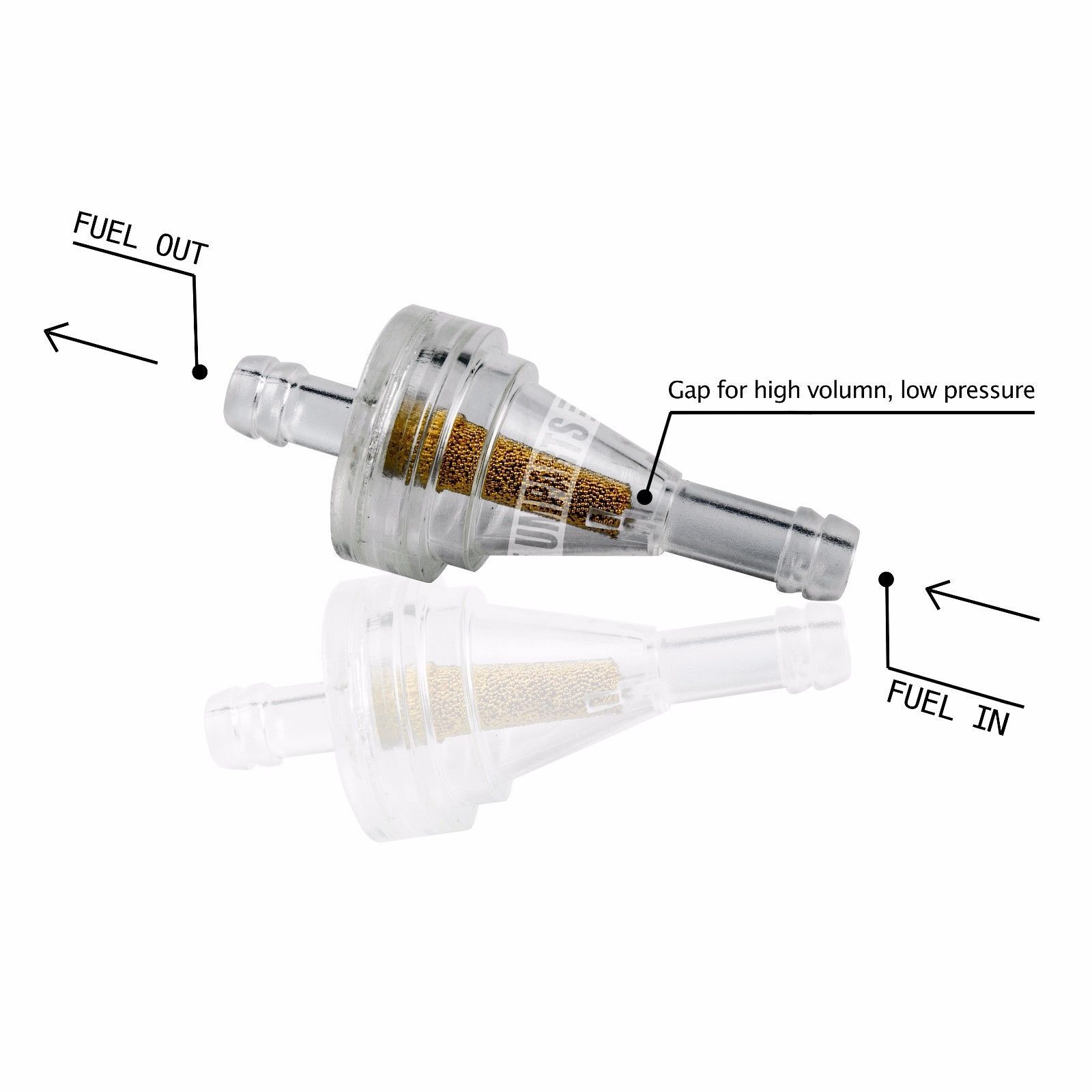 10 X Motorcycle InLine 1/4 3/16 Gas Fuel Filter ATV UTV Snowmobile