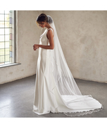 Wedding Veil Bride to Be Pencil Edge Bridal Veils 3 M White Ivory Weddin... - $10.99+