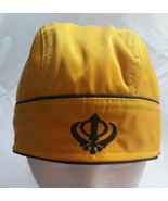 Sikh Punjabi turban Yellow Jean patka pathka Khanda bandana Head Wrap Si... - $12.78
