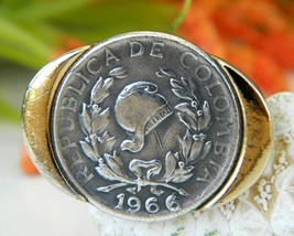 Vintage Columbia 5 Centavos Coin Tie Clip Clasp Signed Shields 1966 - $14.95