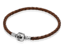 PL002-21 21cm Brown Leather Bracelet - $34.99
