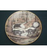STRIPED SKUNK Collector Plate PETER BARRATT March THE WOODLAND YEAR Fran... - $28.00