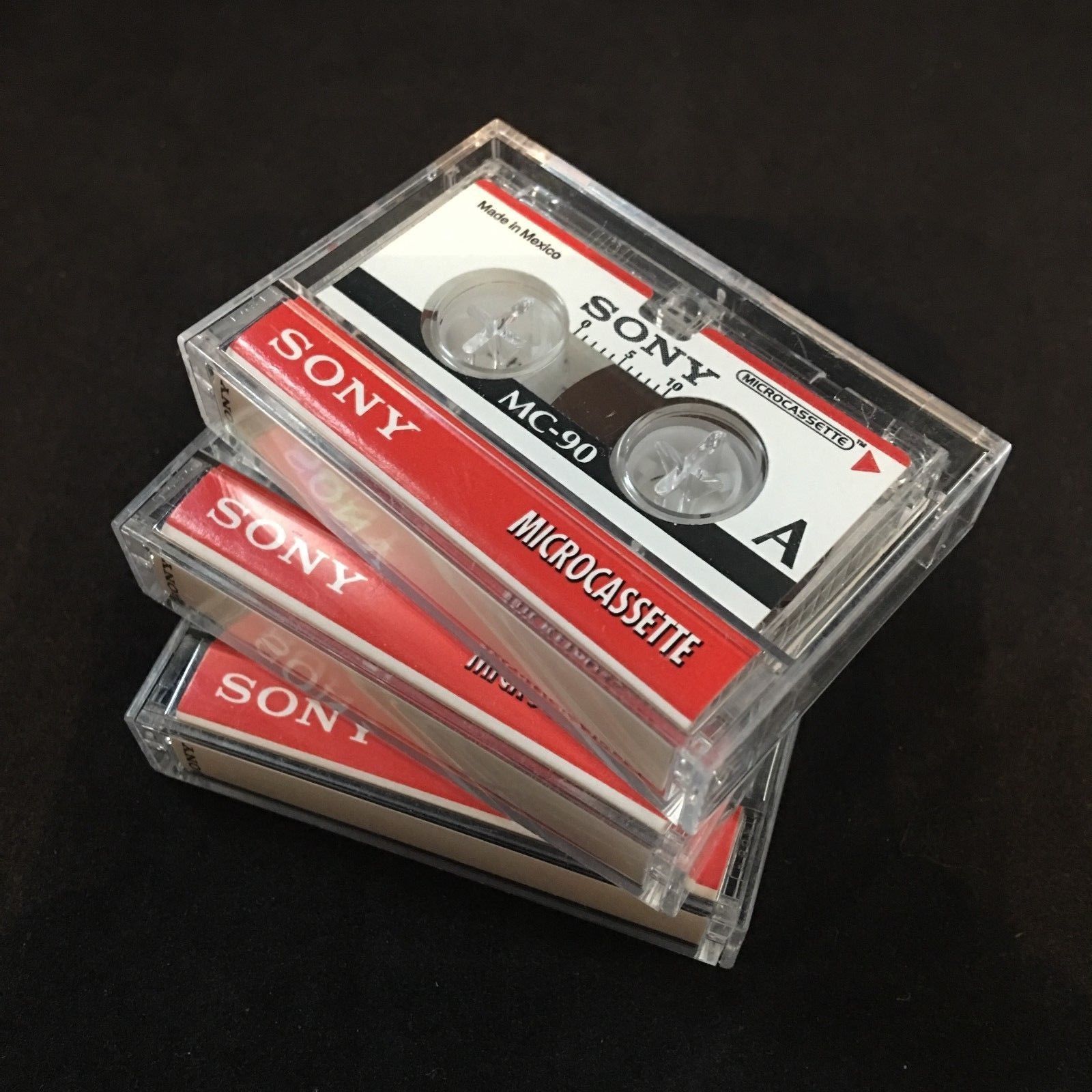 Sony MC90 MicroCassette Recordable Tapes Lot of 3 New Audio Tapes