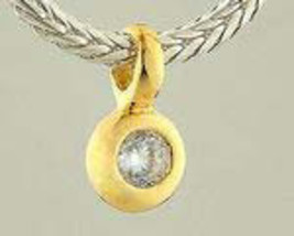 PET004 14K Gold with Clear CZ Stone Pendant - $29.99