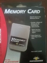 Vintage 1997 - Performance Playstation 1 PS1 Memory Card CIB - $29.58