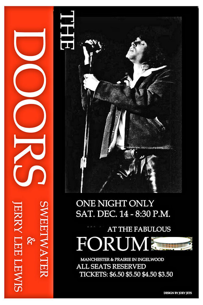 The Doors Concert Poster 1968 Concert Memorabilia