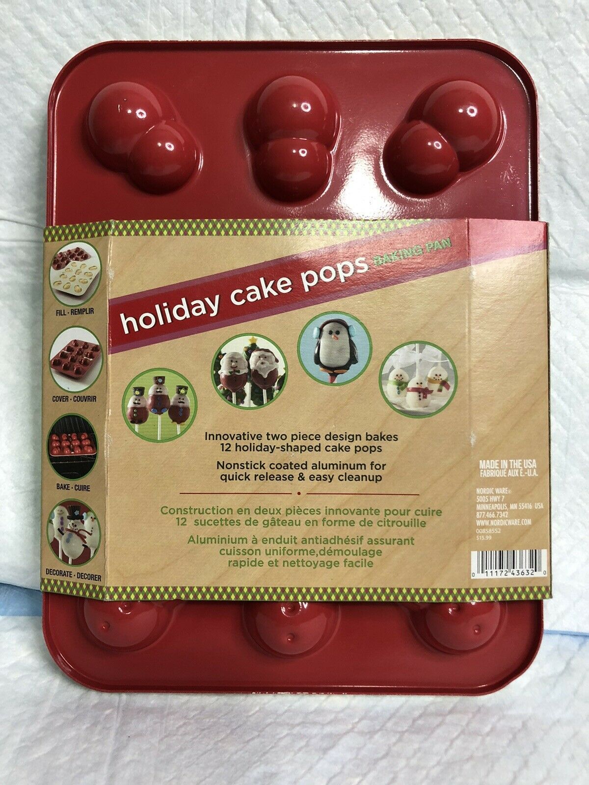 New Nordic Ware 12 Snow Man Cake Pop Paking And Similar Items