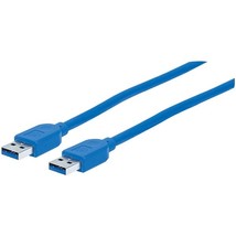 Manhattan 354295 A-Male to A-Male SuperSpeed USB Cable, 6ft - $22.27