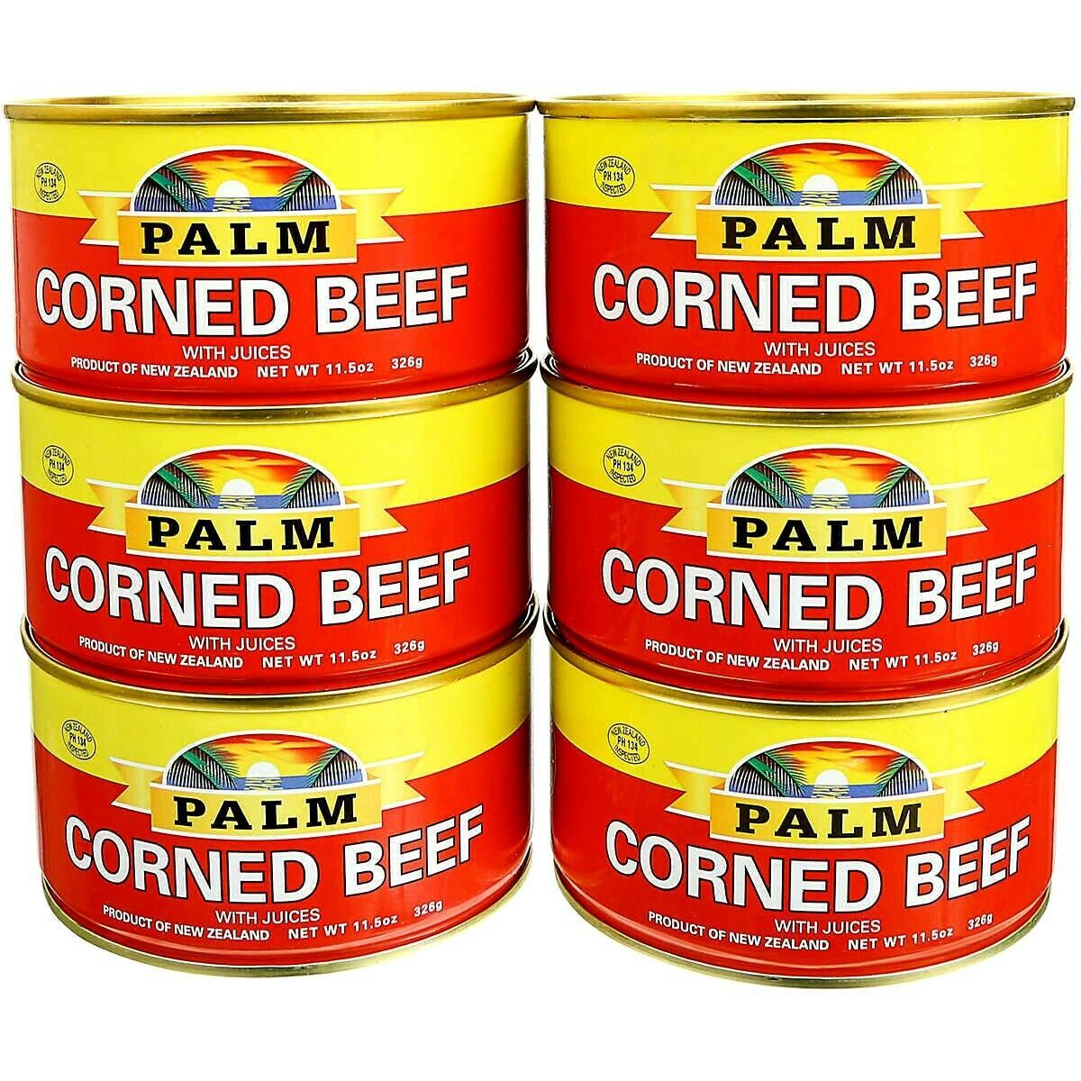 Palm Corned Beef with Juice 11.5 oz ( Pack of 6 ) FREE 23 DAYS