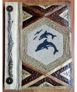Leaf Notebook Journal Hand Crafted Bali Dolphins on Sand Natural Leaves ... - £10.09 GBP