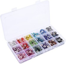 AIPRIDY Random Mixed Color Polymer Clay European Beads Spacer Beads, Cry... - $33.48