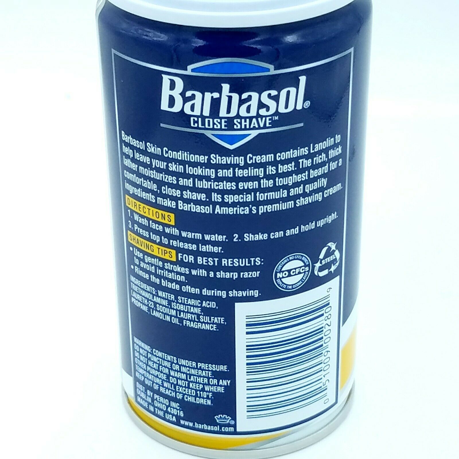 Barbasol Thick & Rich Shaving Cream Skin Conditioner With Lanolin 10 Oz