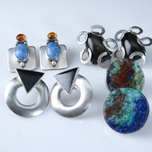 4 Pairs Navajo Sterling and Mexican Silver vintage earrings - $210.38