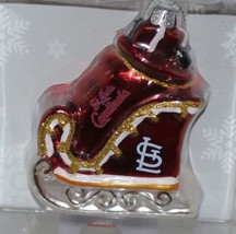 Boelter Topperscot Blown Glass St Louis Cardinals Sleigh Ornament NFL Licensed image 2