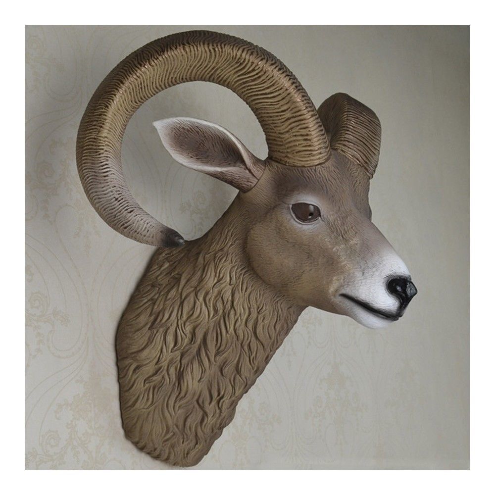 Sheep Head Wall Hanging Decoration Plastic simulation color Wall Hangings, Mirrors