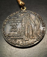 Apollo II Mission Key Chain First Man On The Moon Armstrong Aldrin Collins - $10.99