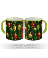 Oval Christmas Balls : Gift Mug Tree Decoration Curls Pattern Kids Rhomb... - $15.90