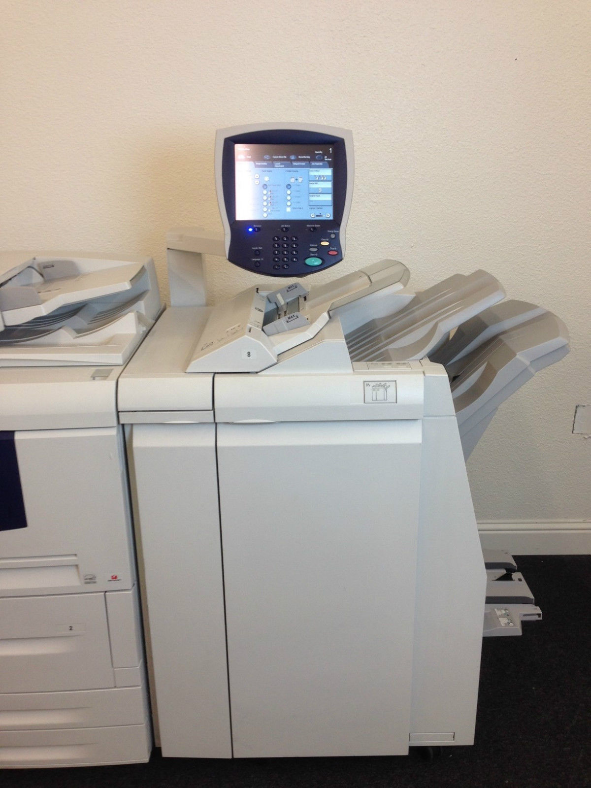 Xerox 4127 Copier Printer Scanner with Light production finisher and