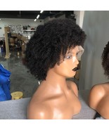 High quality human hair Afro curl lace front wig for women - $255.32