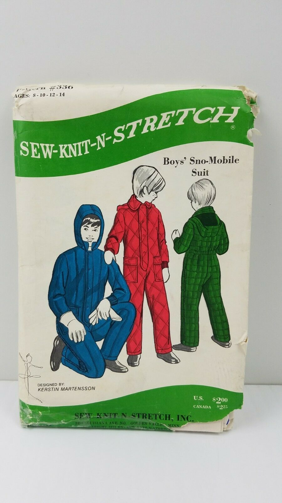 RARE Vtg Sew Knit N Stretch 336 Childs Snow mobile Suit Winter Ski Coveralls - $8.86