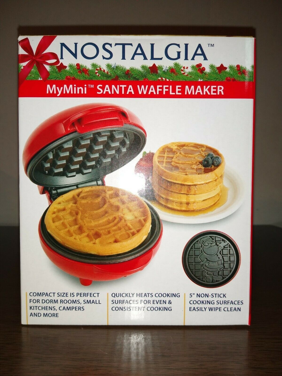 Nostalgia My Mini Santa Waffle Maker