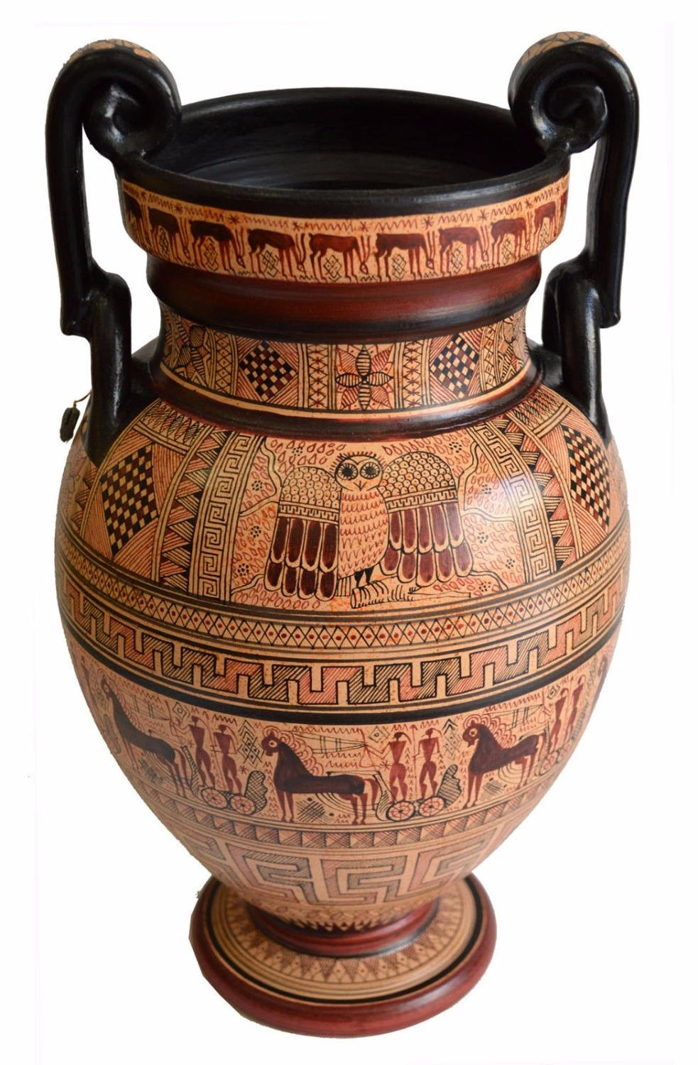 Geometric Period Volute Krater Amphora Vase National Museum Of Greece