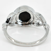 Vintage Inspired Silver Tone Color Changing Cabochon Heart Accent Mood Ring image 3