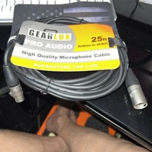 Gearlux 25 Ft. Pro Audio XLR Microphone Cable Cord - $21.66