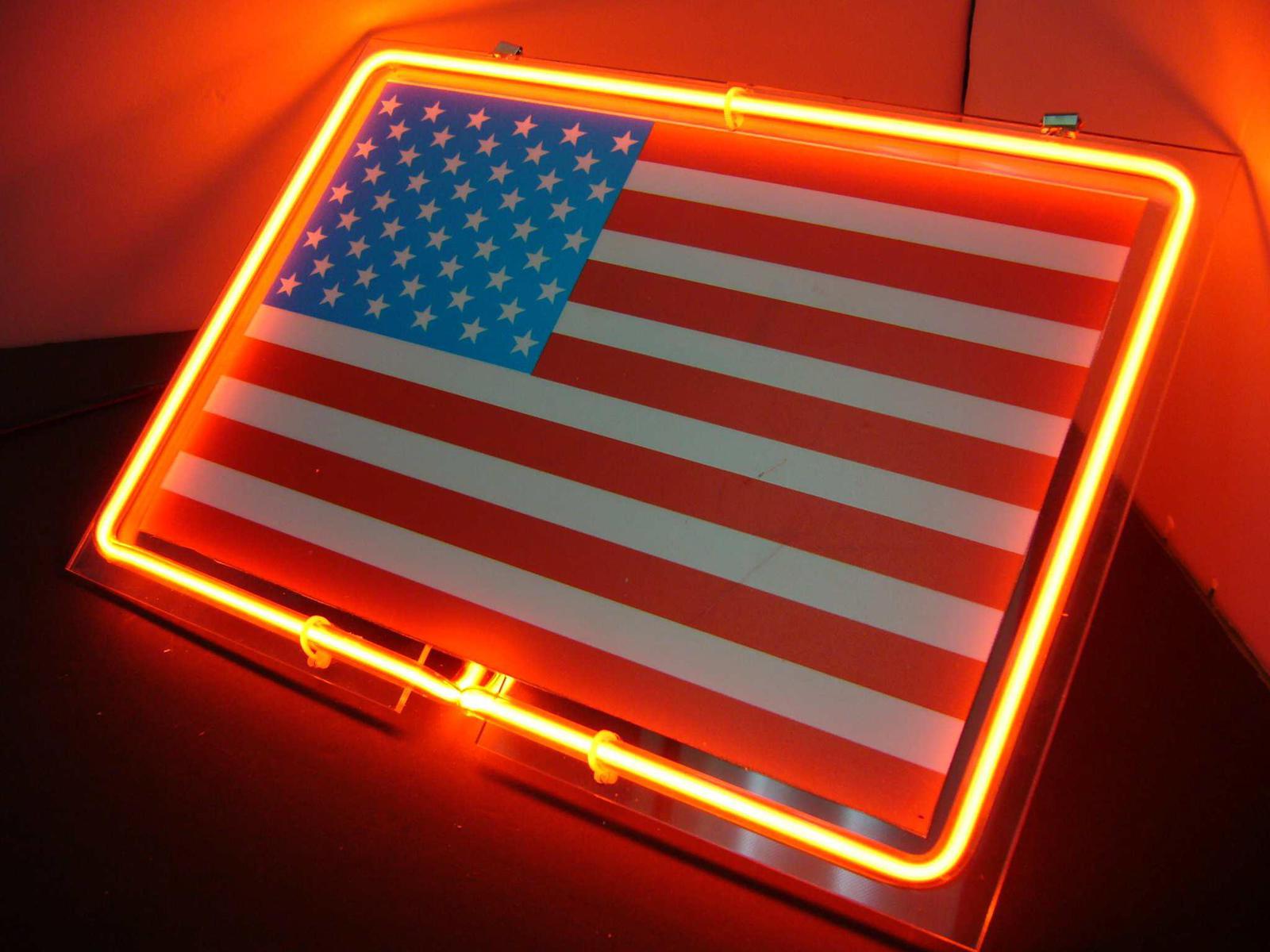 USA American Flag Acrylic Beer Bar Neon Light Sign 12’’ x 10’’ - Other