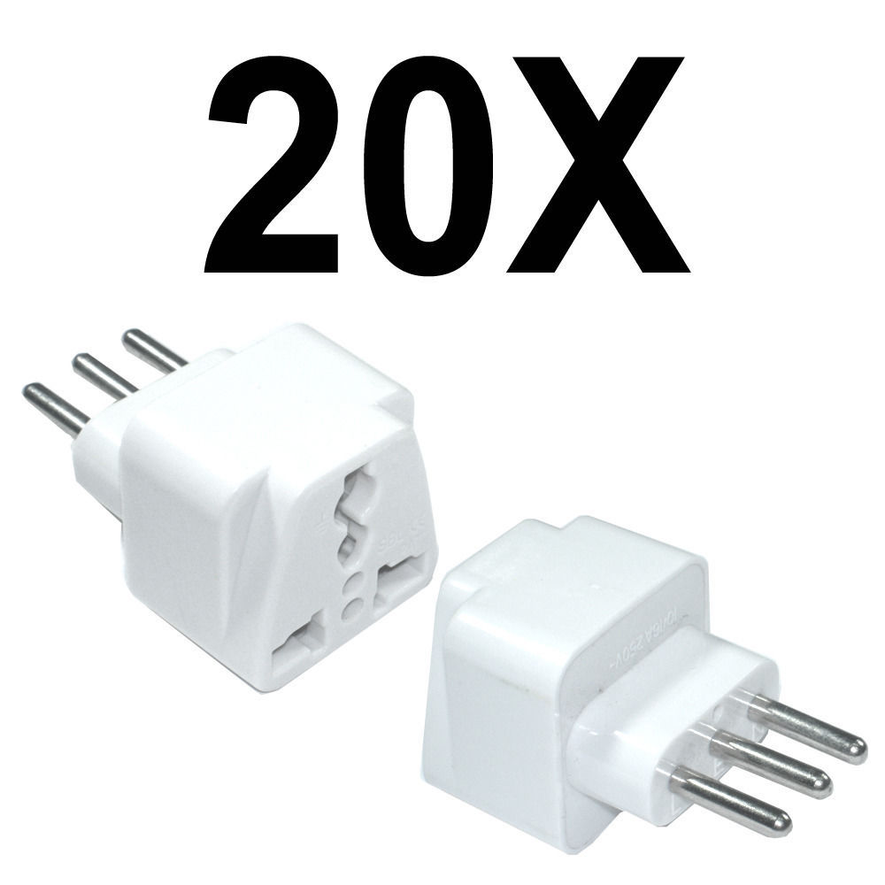 Lot of 20 Italian Travel Adapter Power Converter Wall Plug to Italy ...