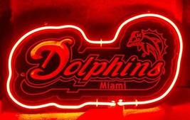 NFL Miami Dolphins Football 3D Acrylic Beer Bar Neon Light Sign 12'' x 7'' - $199.00