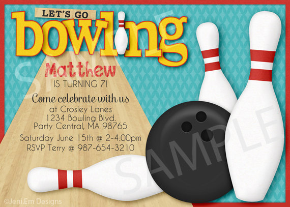 Bowling Ball Invitations 10