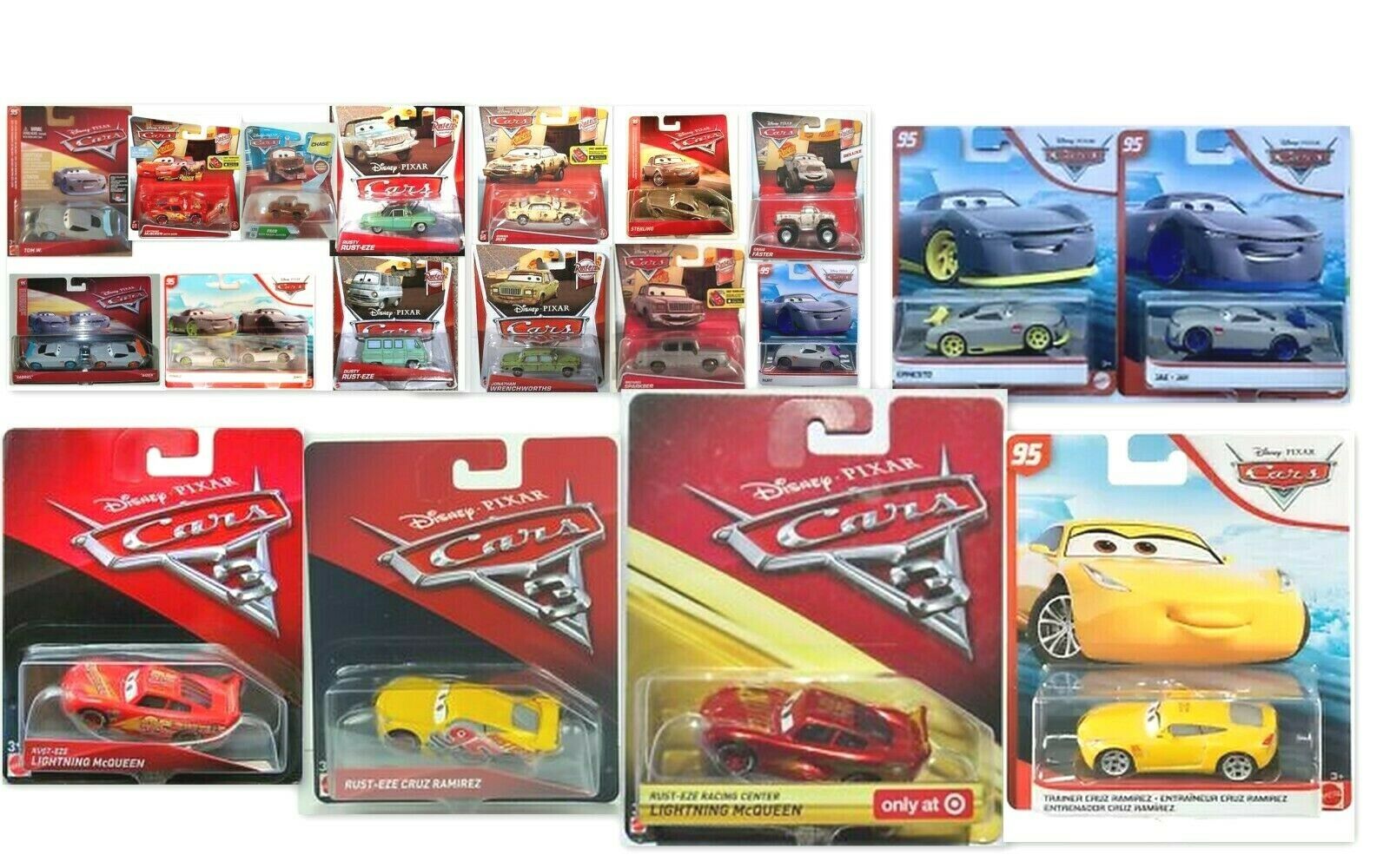 DISNEY CARS 1/55 SCALE RUST-EZE RACING SET OF 21 DIFFERENT CARS ...