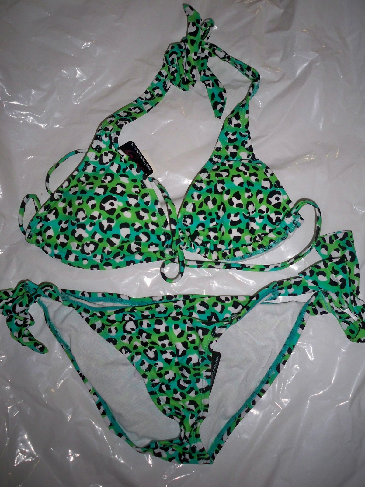 green cheetah swimsuit