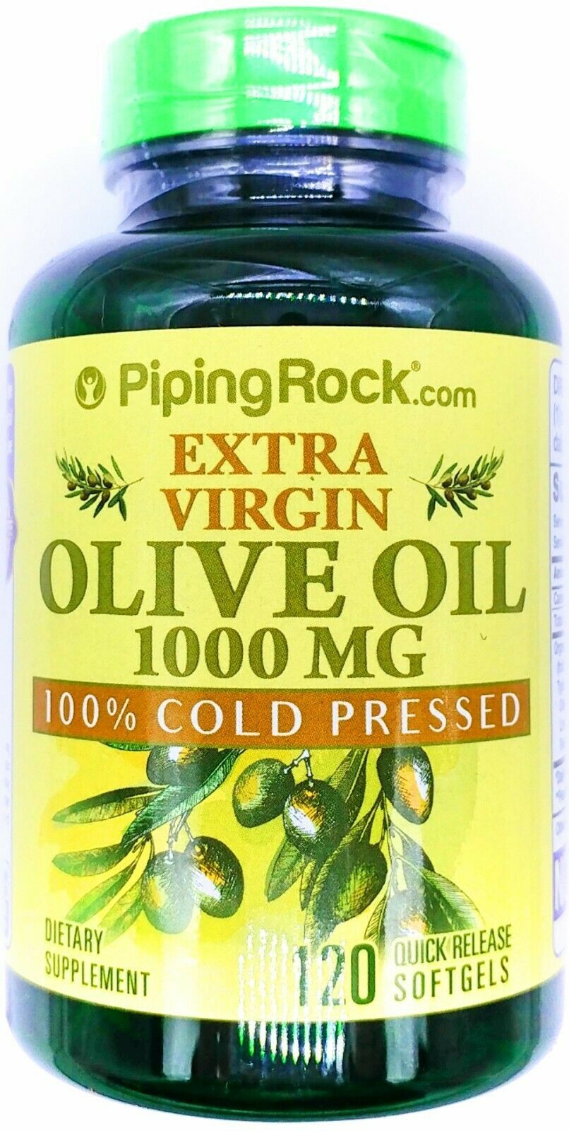 1000mg Organic Extra Virgin Olive Oil 120 Softgels Cold Pressed Non GMO