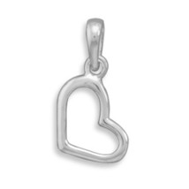 Sterling Silver Cut Out Heart Charm - $18.99